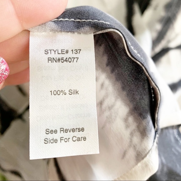 CAbi Tie Dye Silk Cocoon Top - Picture 5 of 7